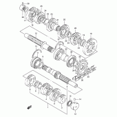 Схема узла: Трансмиссия (Gsx-r400rfl/rfm) для Suzuki GSX-R400