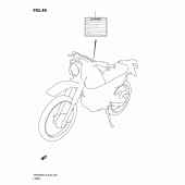 Схема узла: Информационные наклейки (Dr200sel2 e06) для Suzuki DR200 DR200SE