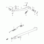 Схема узла: Подножка & Задний тормоз для Suzuki DR350