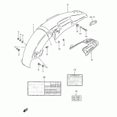 Схема вузла: Заднє крило (Ts185ercv p9/ts185erw/ts185erx) для Suzuki TS185