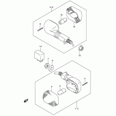 Схема вузла: Поворотники (Model k2/k3) для Suzuki DL1000 V-Strom