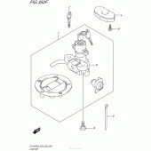 Схема вузла: Lock Set (Dl1000Al5 E33) для Suzuki DL1000 V-Strom