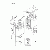 Схема вузла: Акумулятор для Suzuki LS650 Savage