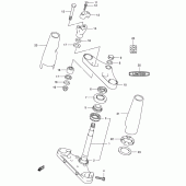 Схема вузла: Рульова траверса (Model k1/k2/k3/k4) для Suzuki VL800 Intruder Volusia