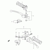 Схема вузла: Ручки керма для Suzuki GS500