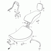Схема вузла: Сидіння (Model t/v) для Suzuki VS800 Intruder 800