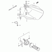 Схема вузла: Права ручка керма (Model m) для Suzuki DR650 DR650RSE
