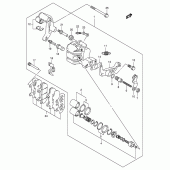 Схема вузла: Задній гальмівний супорт для Suzuki AN650 Burgman (EU analogue of SkyWave)