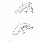 Схема вузла: Переднє крило для Suzuki TS250