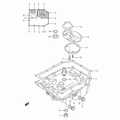 Схема вузла: Піддон картера для Suzuki GSX600 Katana
