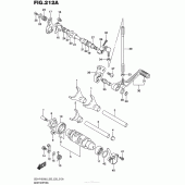 Схема вузла: Копірний вал & Вилки & Вал перемикання для Suzuki GSX-R1000
