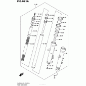 Схема вузла: Вилка передньої осі для Suzuki DL650 V-Strom