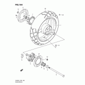 Схема вузла: Заднє колесо (Dl650al1 e2) для Suzuki DL650 V-Strom