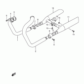 Схема вузла: Вихлопна система для Suzuki VS800 Intruder 800