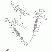 Схема вузла: Розподільний вал & Клапан для Suzuki DR650 DR650SE