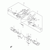 Схема узла: Подножки для Suzuki XF650 Freewind