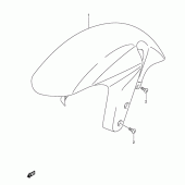 Схема вузла: Переднє крило для Suzuki GSX-R1000