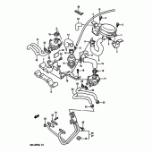 Схема узла: Система индукции воздуха (Model l e18) для Suzuki GSX-R750