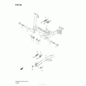 Схема вузла: Підставка для Suzuki AN400 Burgman (EU analogue of SkyWave)