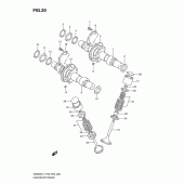 Схема вузла: Розподільний вал & Клапан для Suzuki GS500