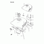 Схема узла: Топливный бак (Model l/m) для Suzuki GSX1100
