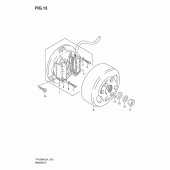 Схема вузла: Статор & Ротор (Model x) для Suzuki TF125