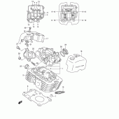 Схема вузла: Головка циліндра (Rear) для Suzuki VL250 Intruder LC