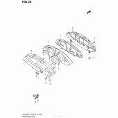 Схема вузла: Speedometer (An400Zal4 E28) для Suzuki AN400 Burgman (EU analogue of SkyWave)