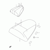 Схема узла: Заглушка сиденья пассажира (Model w) для Suzuki GSX-R600