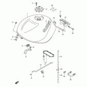 Схема узла: Топливный бак (Model k1) для Suzuki TL1000