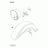 Схема узла: Переднее крыло (Model k9) для Suzuki VL1500 Intruder C1500/ Boulevard C90