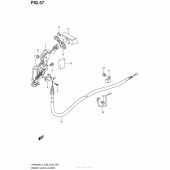 Схема вузла: Гальмо стоянки для Suzuki AN400 Burgman (EU analogue of SkyWave)