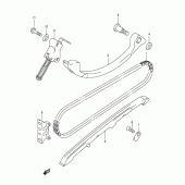 Схема вузла: Ланцюг ГРМ & Натягувач & Заспокоювач для Suzuki AN650 Burgman (EU analogue of SkyWave)