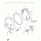 Схема вузла: Фара для Suzuki GSX750