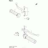 Схема узла: Ручки руля для Suzuki UH200 Burgman