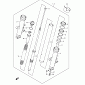 Схема вузла: Передня вилка (Model k3/k4) для Suzuki SV1000