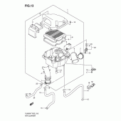 Схема узла: Воздушный фильтр для Suzuki DL650 V-Strom