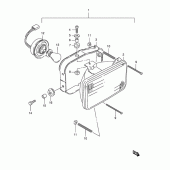 Схема узла: Фара (Model n/r p9, model r p31) для Suzuki TS125