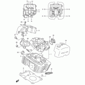Схема вузла: Головка циліндра (Rear) для Suzuki VL125 Intruder LC