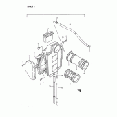Схема узла: Воздушный фильтр для Suzuki LS650 Savage