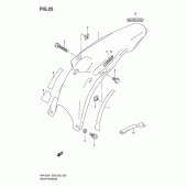 Схема вузла: Заднє крило для Suzuki RM125