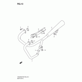 Схема узла: Выхлопная система для Suzuki GZ250 Marauder