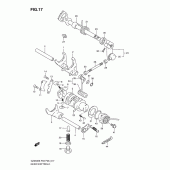 Схема узла: Копирный вал & Вилки & Вал переключения для Suzuki GZ250 Marauder