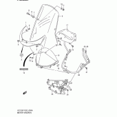 Схема вузла: Вітрове скло (Model y/k1) для Suzuki UC125 Epicuro