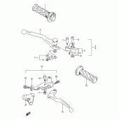 Схема вузла: Ручки керма (Model l/m/n/p/r/s/t) для Suzuki GS500