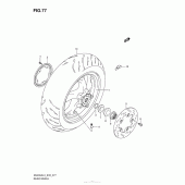 Схема узла: Заднее колесо (An400Zal3 E28) для Suzuki AN400 Burgman (EU analogue of SkyWave)