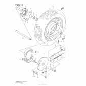Схема узла: Заднее колесо (Vl800C E03) для Suzuki VZ800 Boulevard M50