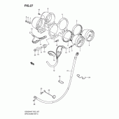 Схема вузла: Спідометр та Тахометр (Gs500fh/fm) для Suzuki GS500