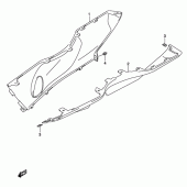 Схема вузла: Нижні молдинги (Спідниці) для Suzuki UH150 Burgman