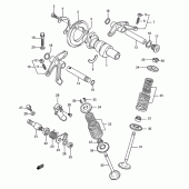 Схема вузла: Розподільний вал & Клапан для Suzuki LS650 Savage